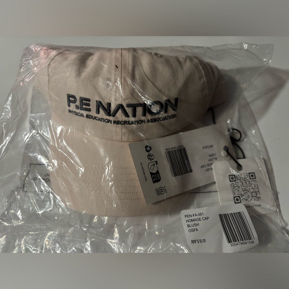 NWT P.E Nation Canvas Cap in khaki.
